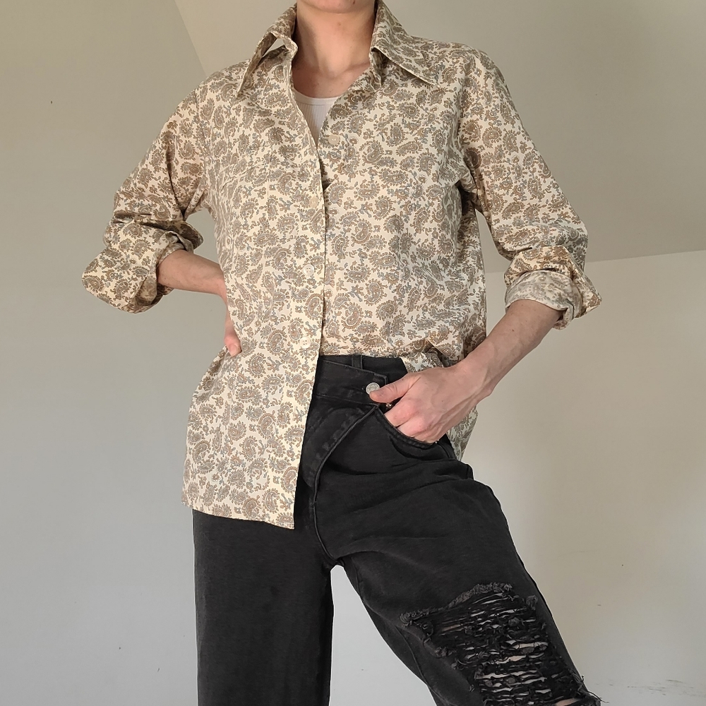 VINTAGE - Patterned button down shirt - Picture 5 of 13